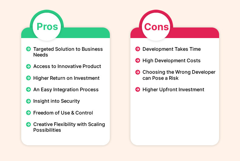 Pros & Cons of custom software